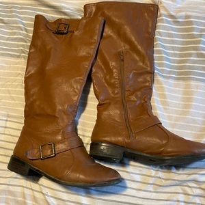 Brown fall boots